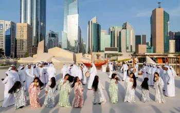 Traditional Emirati Male Al Ayalah Dance at Al Hosn Festival_4_11zon