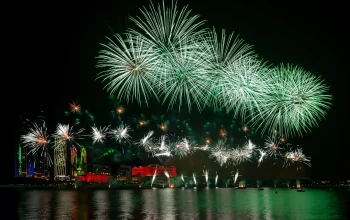 Fireworks in Abu Dhabi during National Day