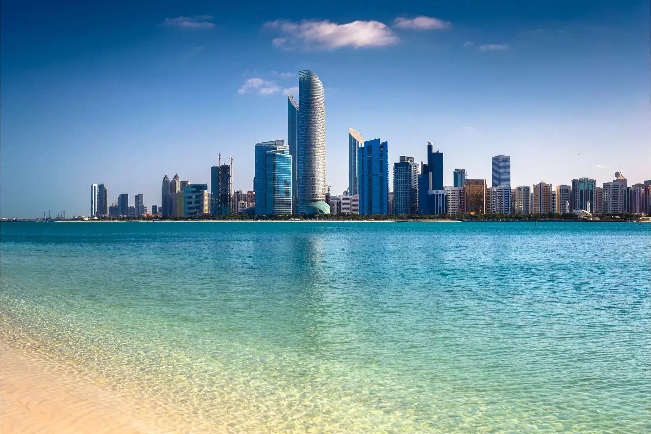 Abu Dhabi Skyline during a sunny day