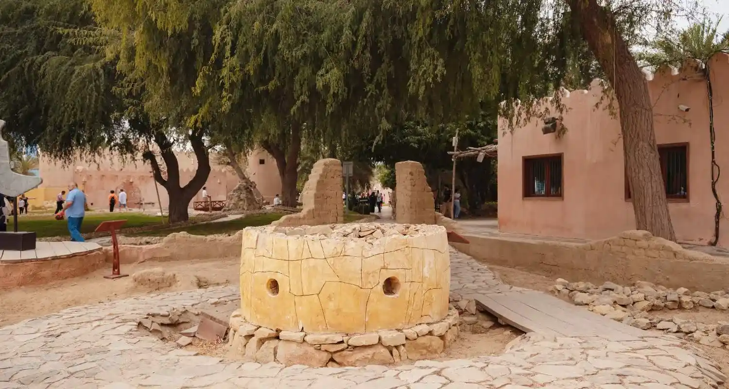 Emirates Heritage Village traditional courtyard showing Emirati architecture and cultural heritage