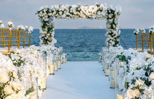Wedding venue on the Al Maya beach